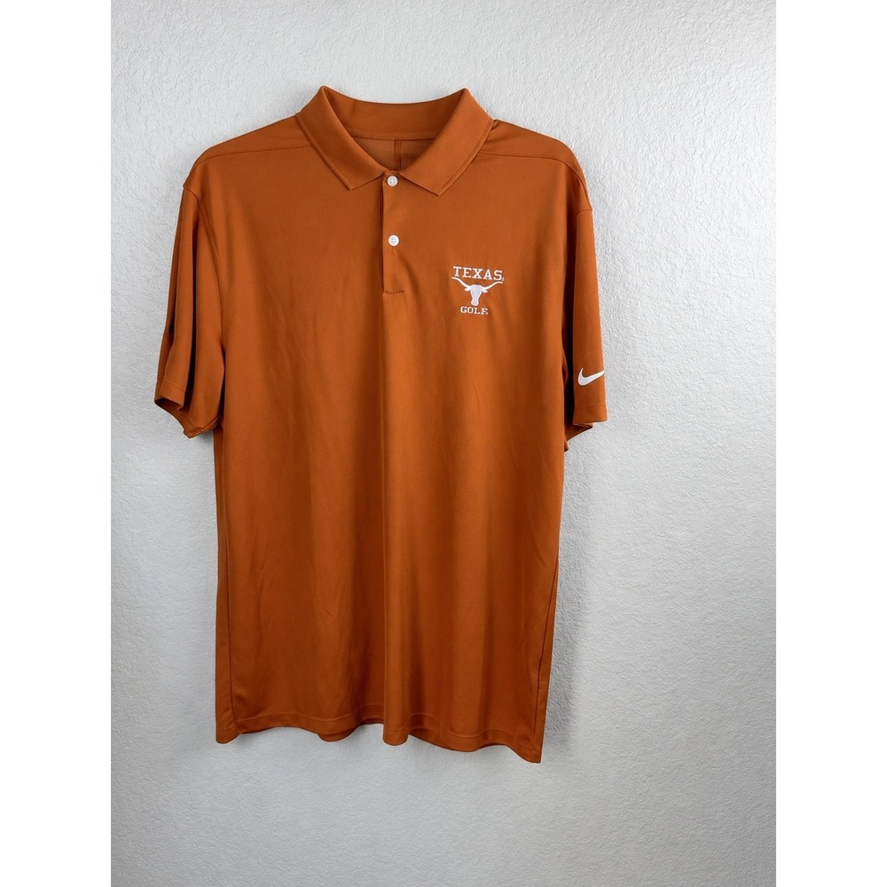 Nike Dri-FIT Texas Longhorns Golf Polo Men's Medium Burnt Orange UT